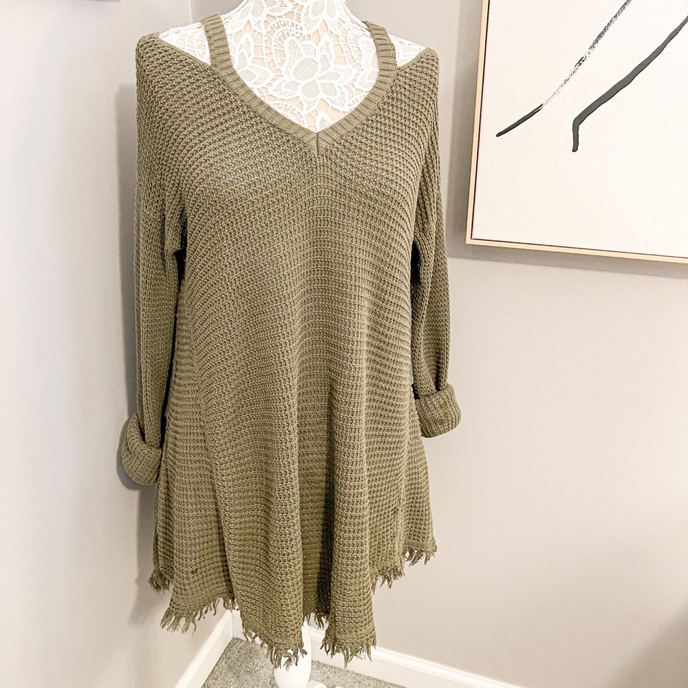 Olive Sweater Dress